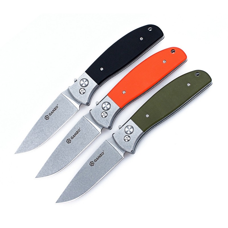 Knife Ganzo G7482 (Orange, Black, Green)