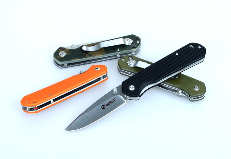 Knife Ganzo G6801 (Black, Green, Orange, Сamouflage)