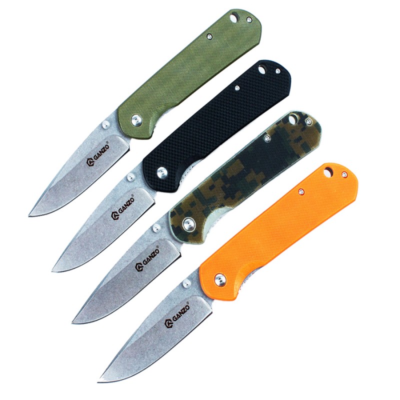 Knife Ganzo G6801 (Black, Green, Orange, Сamouflage)