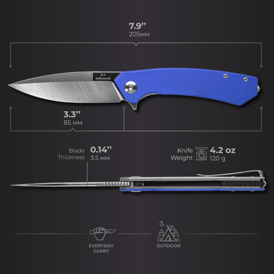 Knife Adimanti by Ganzo (SKIMEN design) Blue