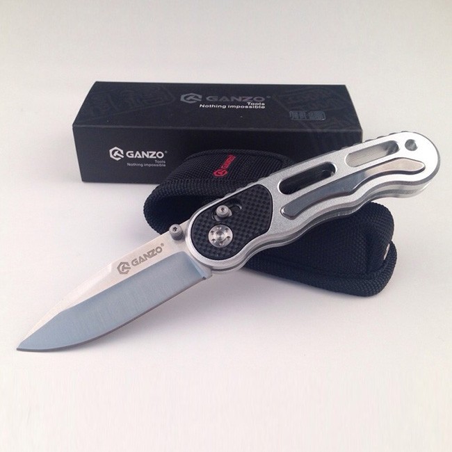Knife Ganzo G718 (Silvery, Black, Gray)