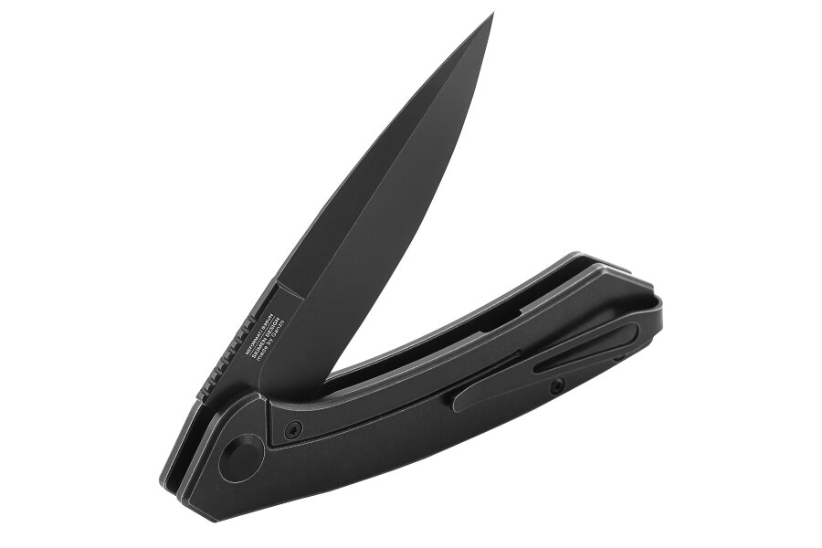 KNIFE ADIMANTI BY GANZO (SKIMEN DESIGN) TITANIUM HANDLE(BLACK)