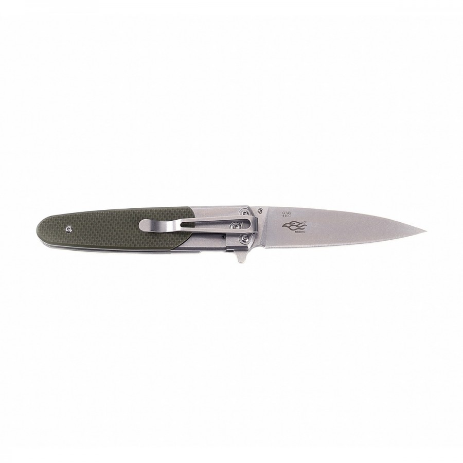 Ganzo G743-2-OR navaja de bolsillo naranja 440C G-10 Framelock Spear-Point  Flipper Filo liso – Knyfe