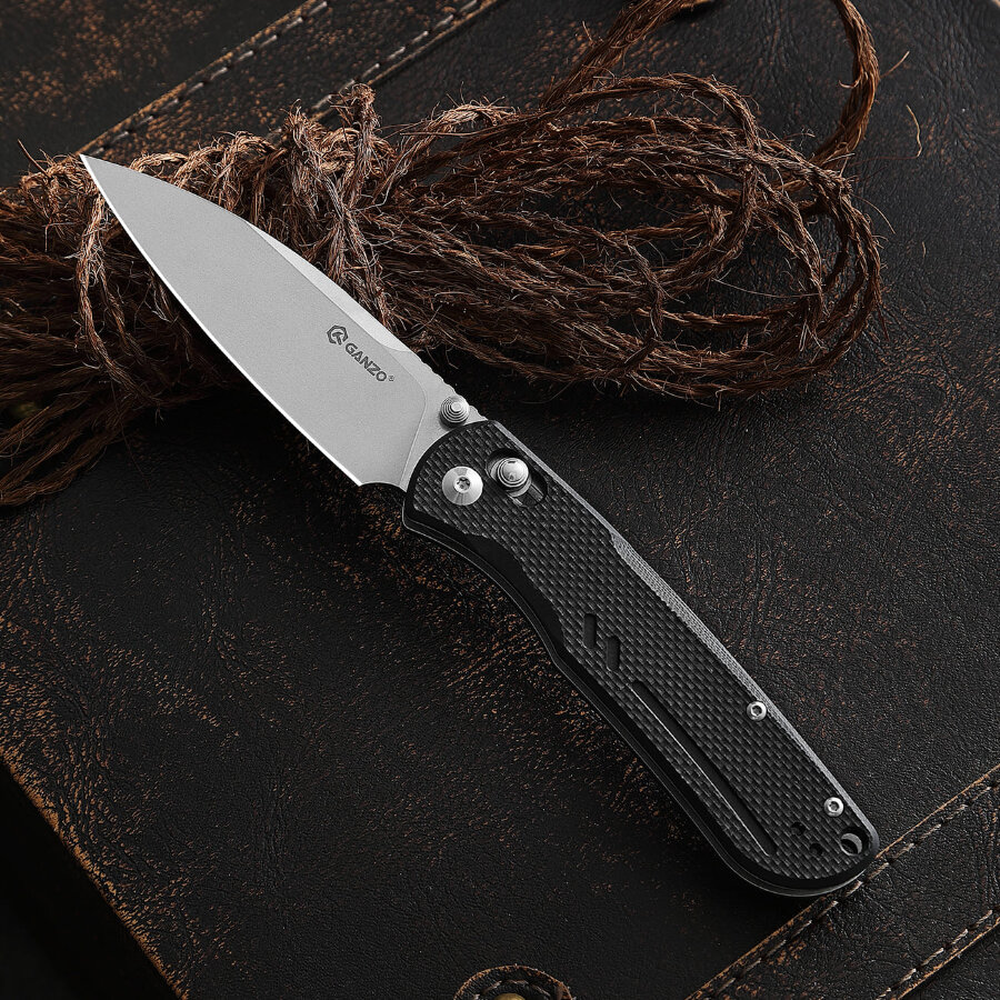 Knife Ganzo G771(Black, Green-blue, Gray)