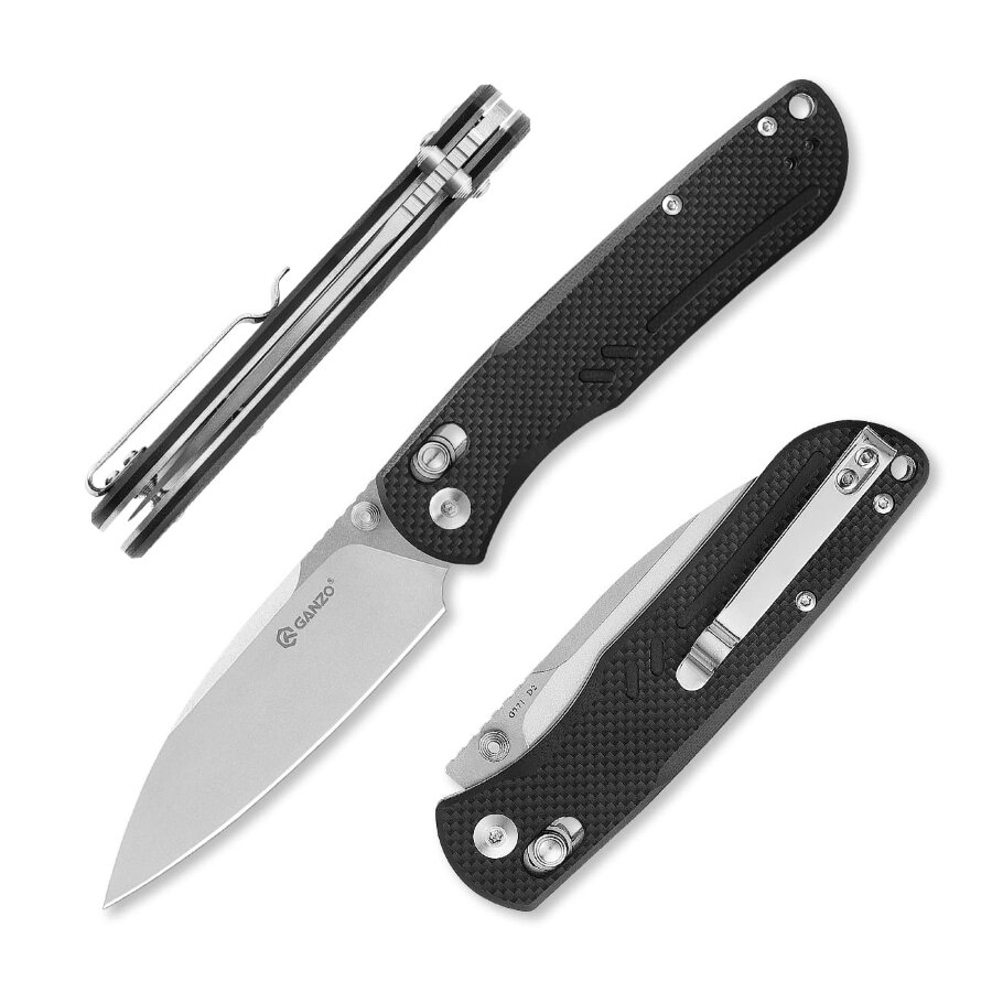 Knife Ganzo G771(Black, Green-blue, Gray)