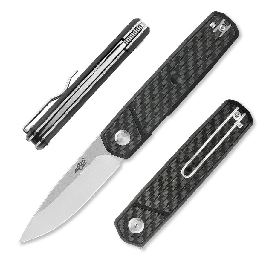 KNIFE Firebird FH927 (Black, Green-blue, Carbon fiber)
