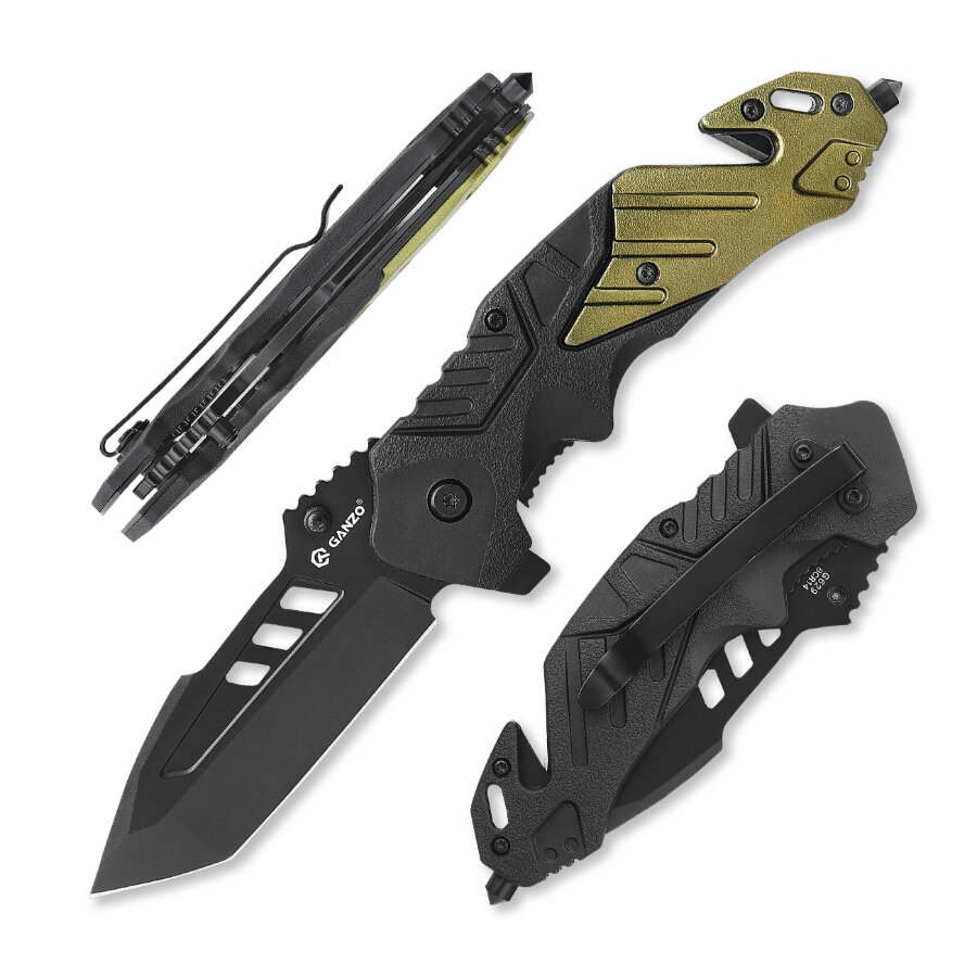 Knife Ganzo G629 (Green, Grey, Red)
