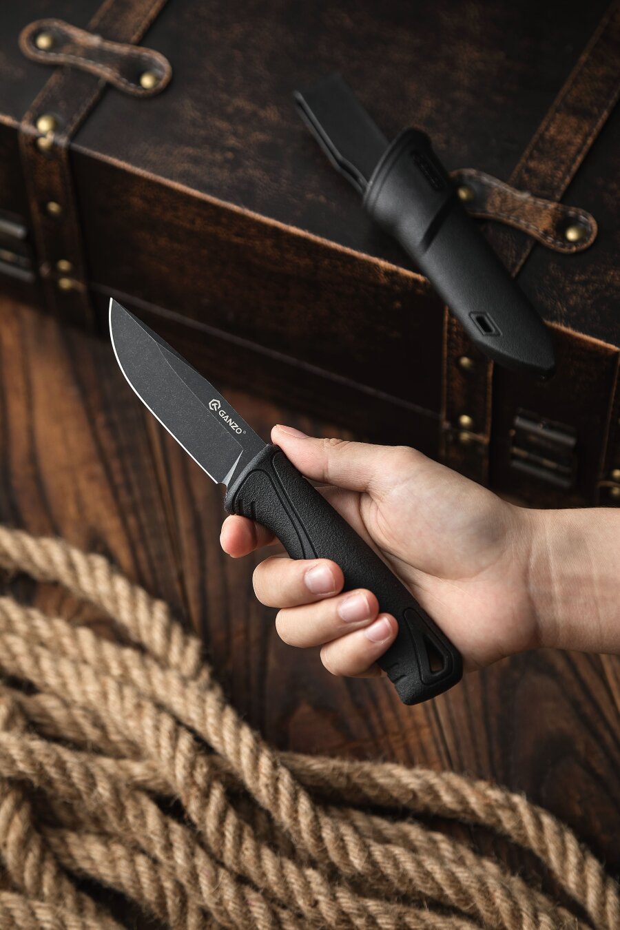 Knife G807WB-BK by GANZO