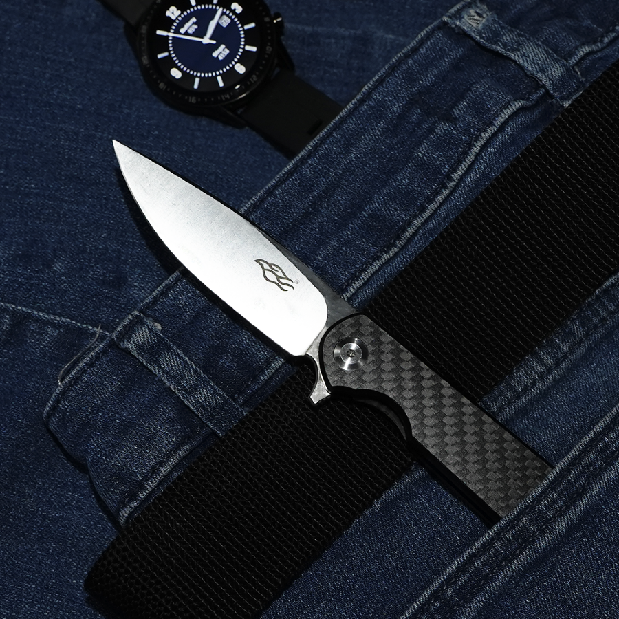  GANZO Firebird FH41-CF Folding Pocket Knife D2 Steel Blade  Carbon Fiber Handle with Clip Hunting Fishing Outdoor Folder EDC Pocket  Knife (Carbon Fiber Black) : Sports & Outdoors